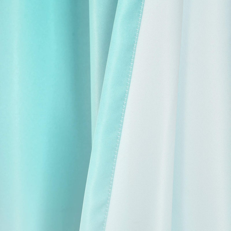 Lush Decor Aqua and Gray Umbre Fiesta Curtains Light Filtering Window Panel Set for Living, Dining, Bedroom (Pair), Long Wide, 52" W x 84" L - Image 5